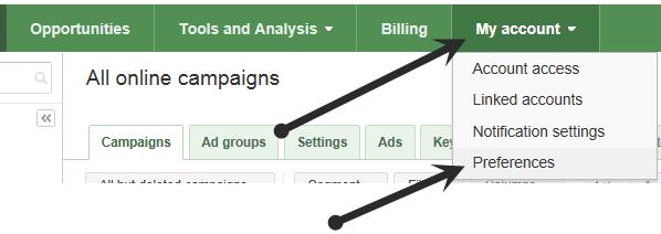 Linking Adwords to Analytics