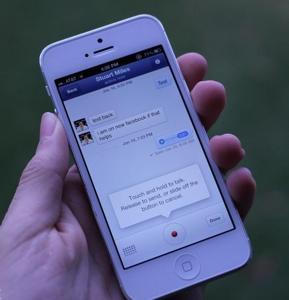 Facebook update to iOS