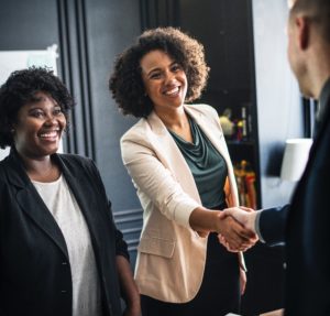 Shaking hands showing the initiative 