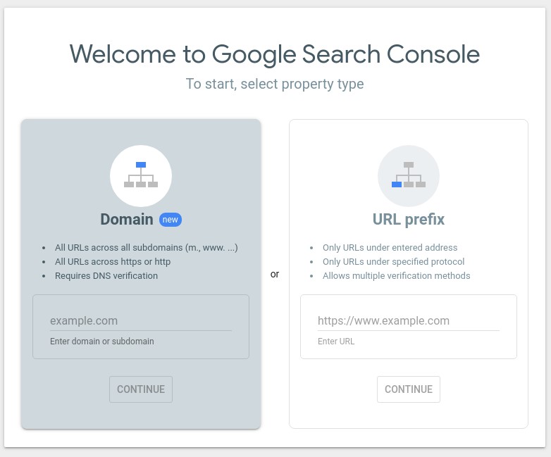 screenshot of Google Search Console