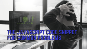 Javascript Code Snippet | Man Looking At Javascipt Code