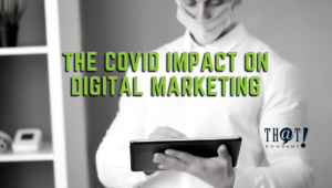 COVID's Impact on Digital Marketing | Man wearing Mask on a Tablet