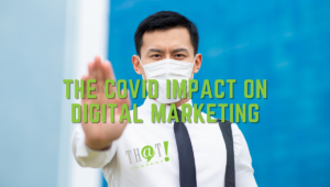 Dont Let COVID Impact Your Digital Marketing | Man Holding Up Hand to Stop