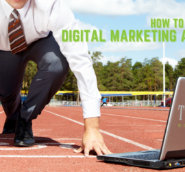 How to Start a Digital Agency | Man Starting to Run in Front of Laptop