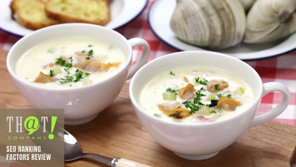 A good clam chowder, with a good portion of clams.
