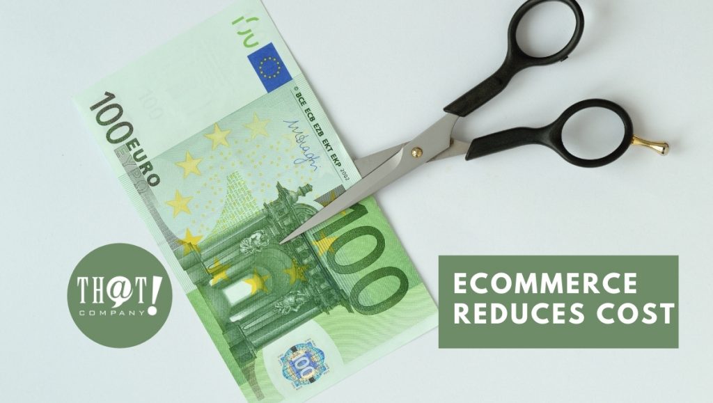 Ecommerce Reduces Cost of Operating | Scissors Cutting a Euro