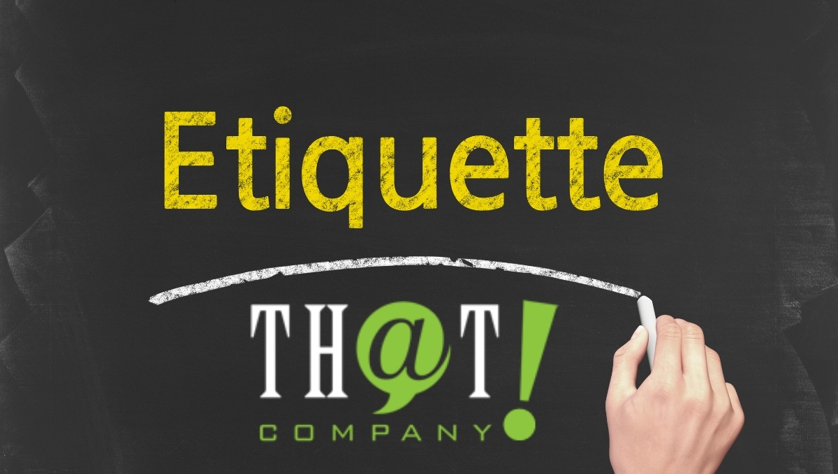 First Impression Tips Receptionist Etiquette | Etiquette Written On A Chalkboard