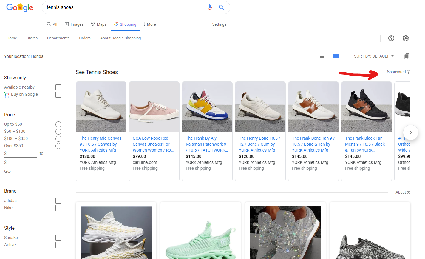 Google Shopping Tab | Image of Google Shopping Tab