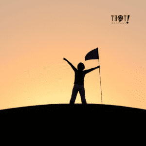 Conversion-Focused Web Designing | A Silhouette of A Man Holding A Flag 