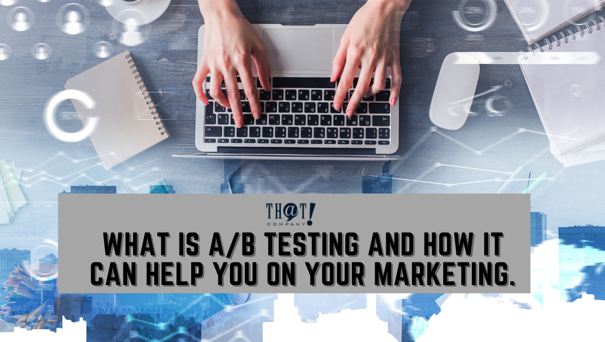 A/B Testing and Marketing | A Hand Typing In a Laptop 