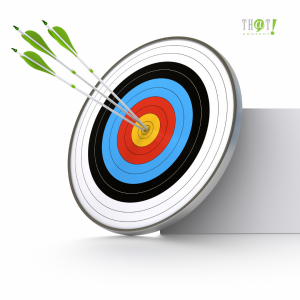 Boost Your Sales and the Website Traffic | A Dart Target With Darts Pinned At the Center