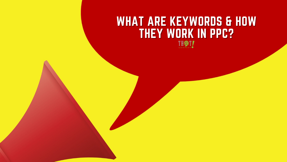 What Are Keywords How They Work in PPC | A Megaphone Icon with A Speech Bubble. 