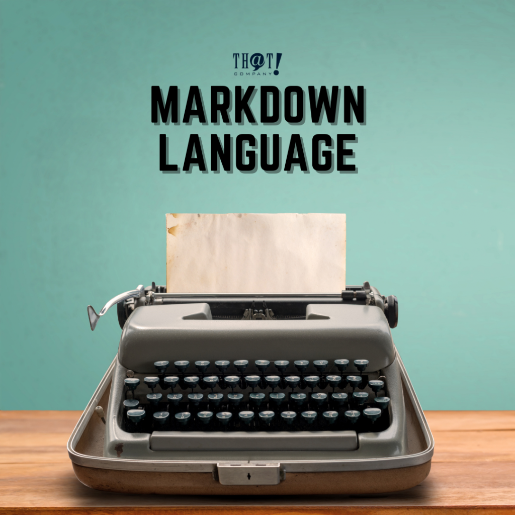 Markdown Language Content Writing