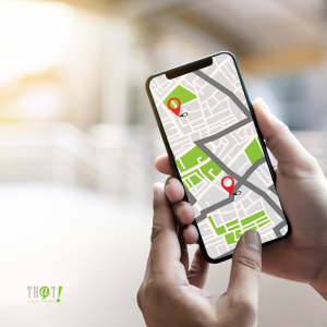 Where Can I use Geotargeting? | A Hand Holding A Phone Showing Google Maps
