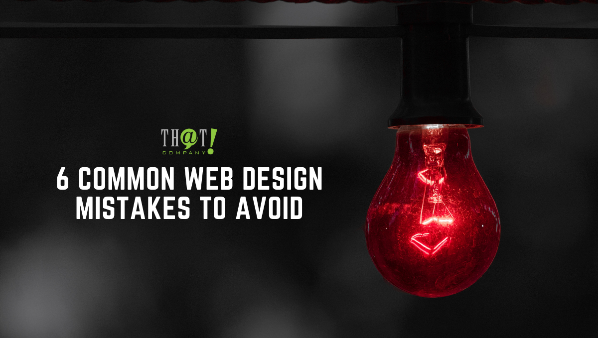 Web Design Mistakes To Avoid | A Red Light Bulb