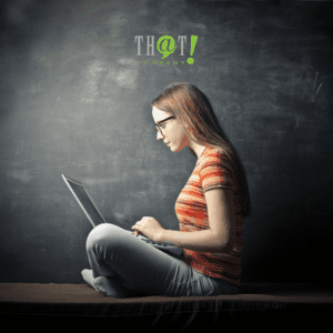 Why User Intent Is Important | A Girl Sitting In The Dark While Browsing Her Laptop