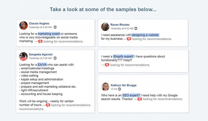 Facebook Groups Examples | Different Facebook Post About Inquiries