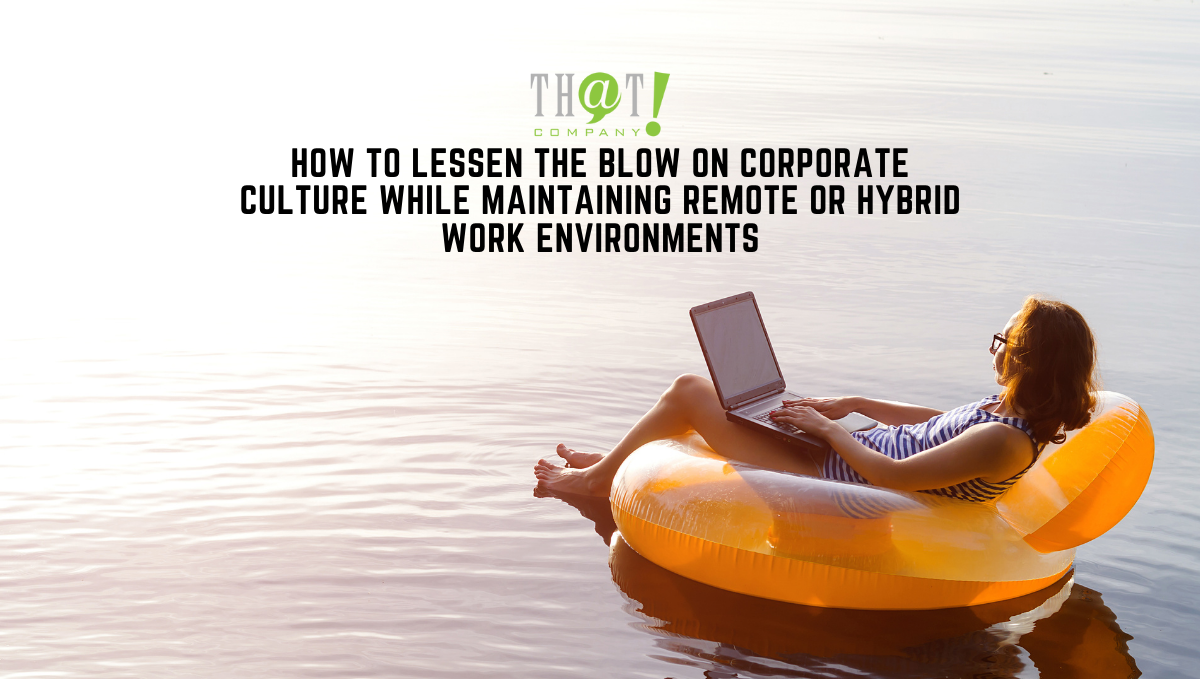 Corporate Culture | A Girl Floating In The Sea With Laptop on her Lap.