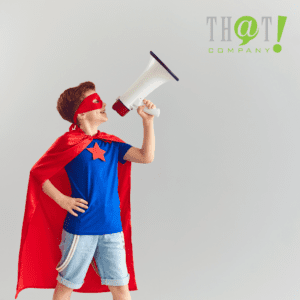 Pay Per Click Specialist Role | A Boy In Super Hero Customer Holding A Megaphone