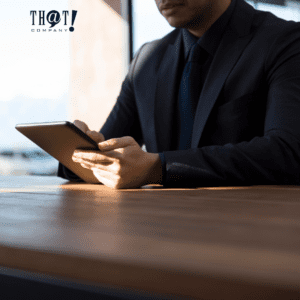 That!Company Industry Knowledge | A Man In Suit And Tie Browsing On A Tablet