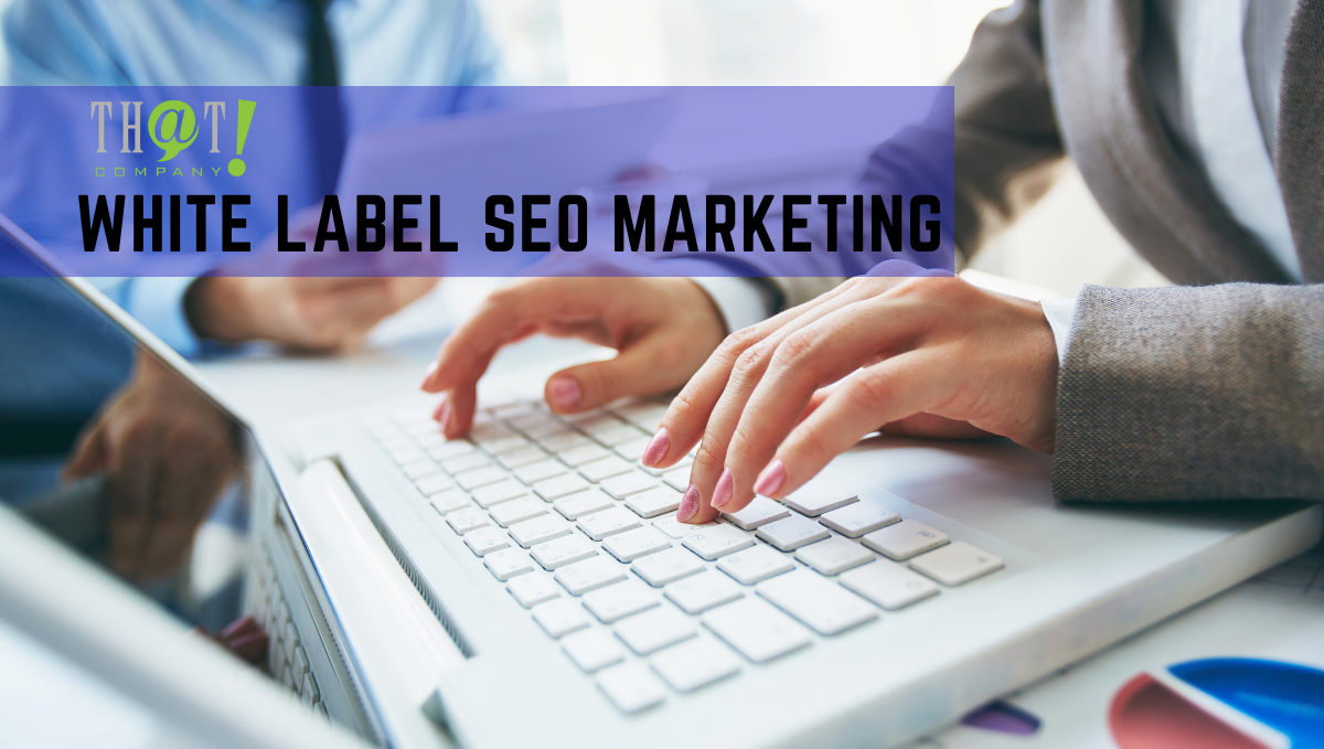 White Label SEO Marketing | A Hand Typing On A Keyboard Laptop