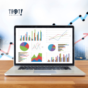 Website Statistics | A Laptop Showing Statistics And Analytics