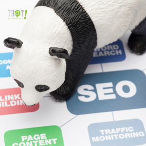 Google Panda | A Panda Walking On Chart Talking About SEO 