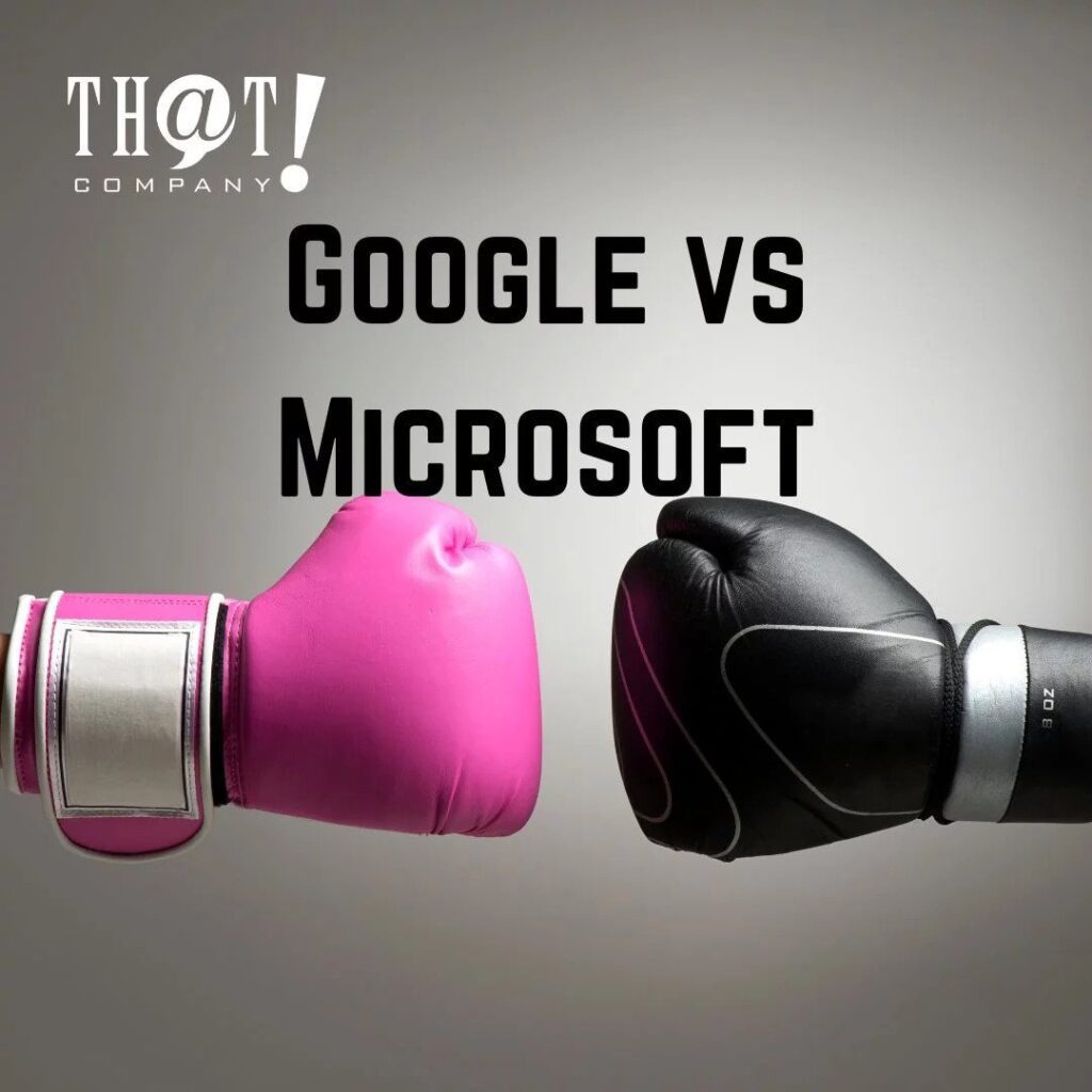 Google vs Microsoft | Two Hands That Are Doing Fist Fight