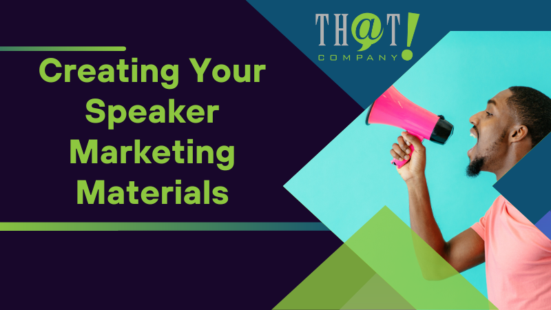 creating your speaker marketing materials