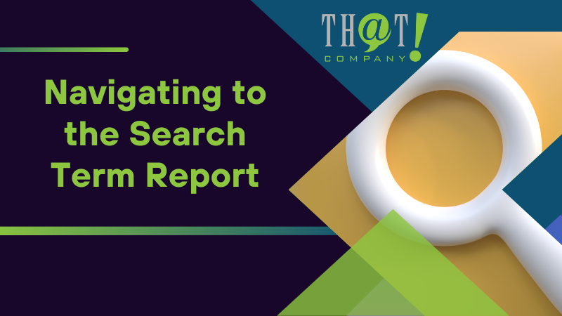 Navigating to the Search Term Report