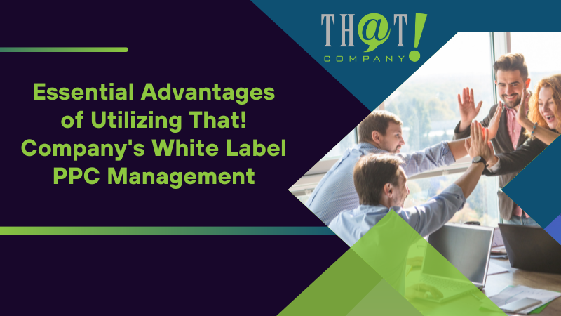 Essential Advantages of Utilizing That! Company's White Label PPC Management