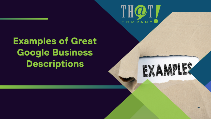 Examples of Great Google Business Descriptions