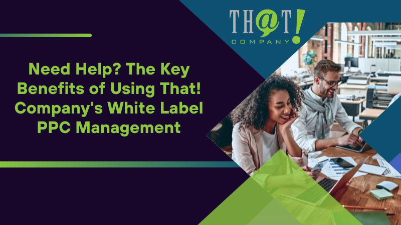 Need Help The Key Benefits of Using That! Company's White Label PPC Management