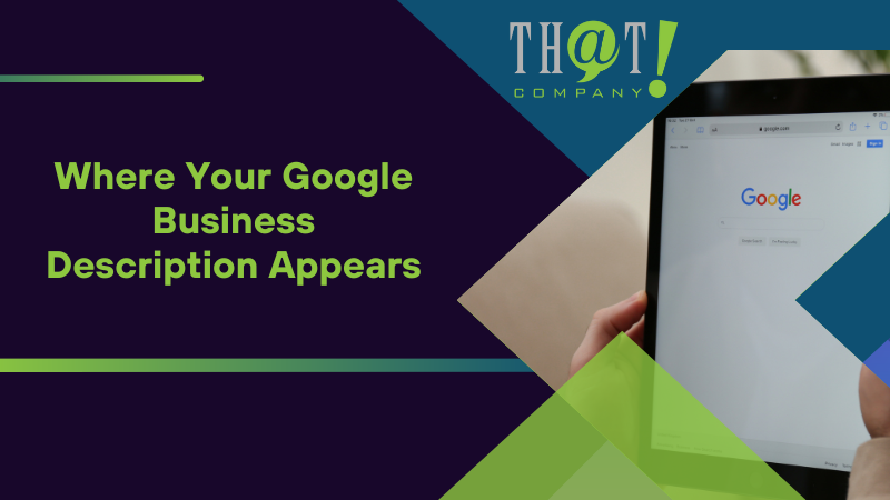 Where Your Google Business Description Appears