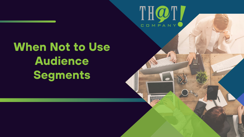 When Not to Use Audience Segments