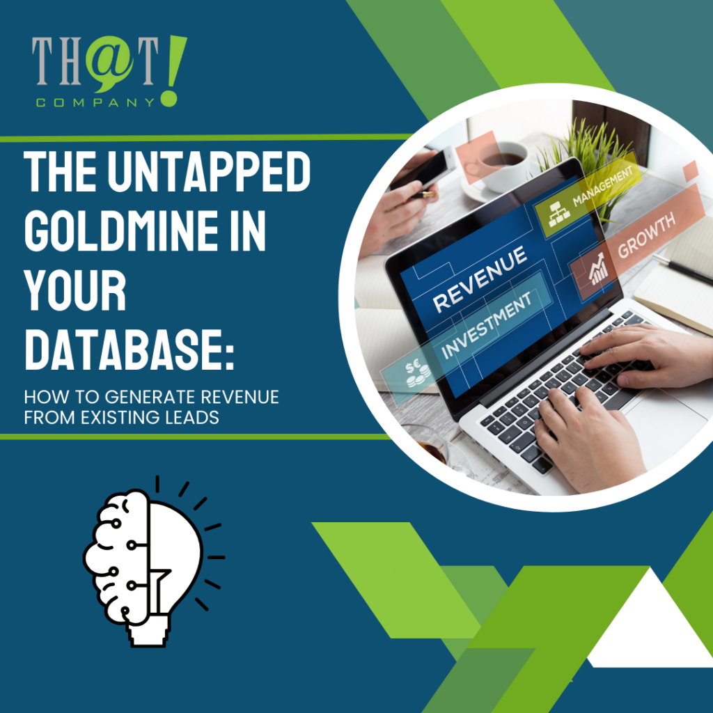 The Untapped Goldmine in Your Database How to Generate Revenue from Existing Leads